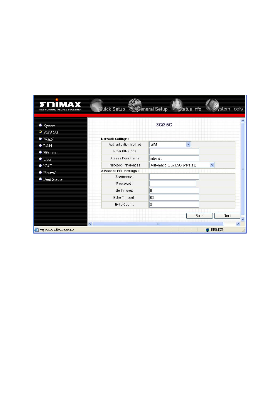 Edimax Technology 3G-6200Wg User Manual | Page 50 / 129