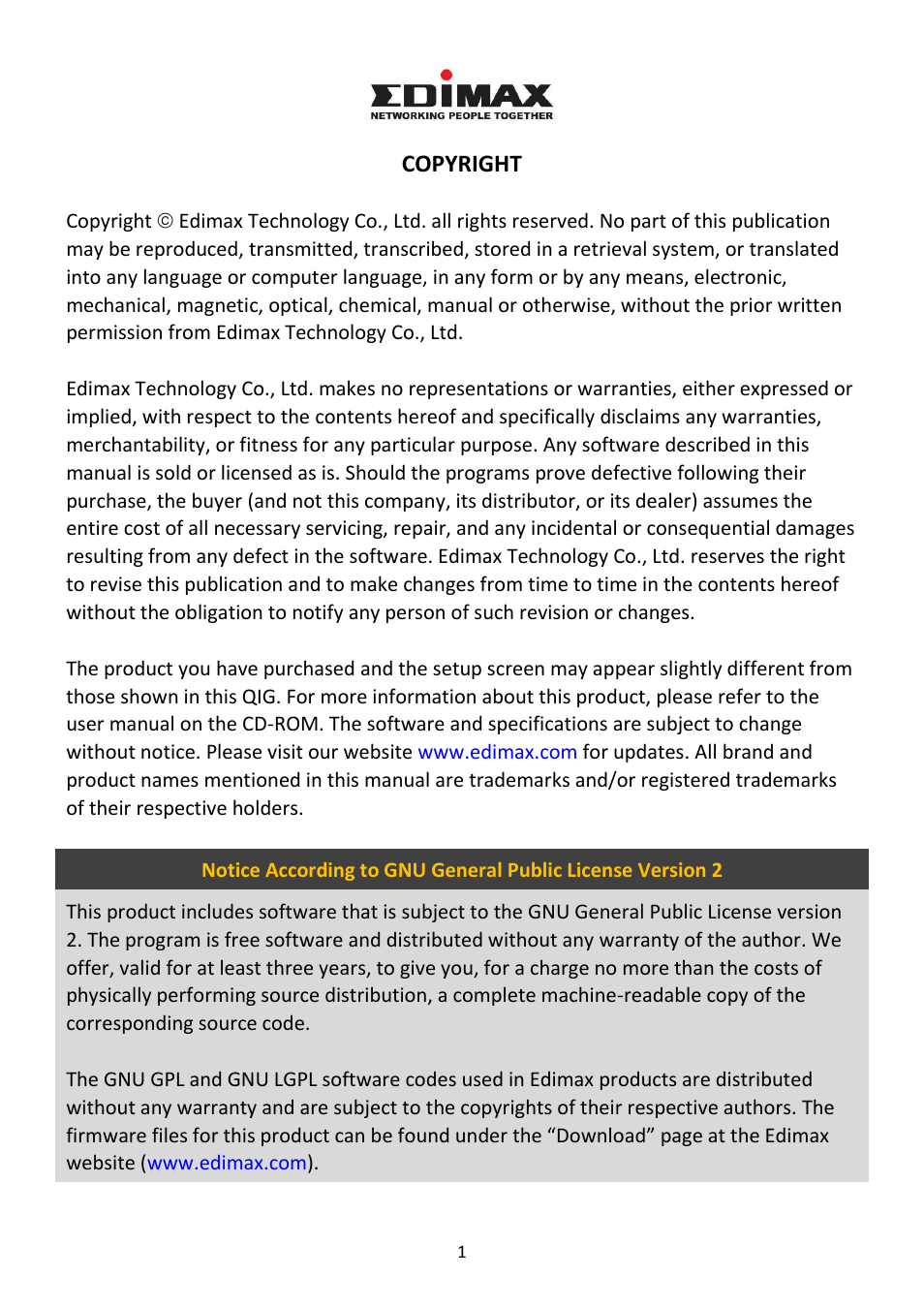 Edimax Technology IR-123E User Manual | Page 2 / 15