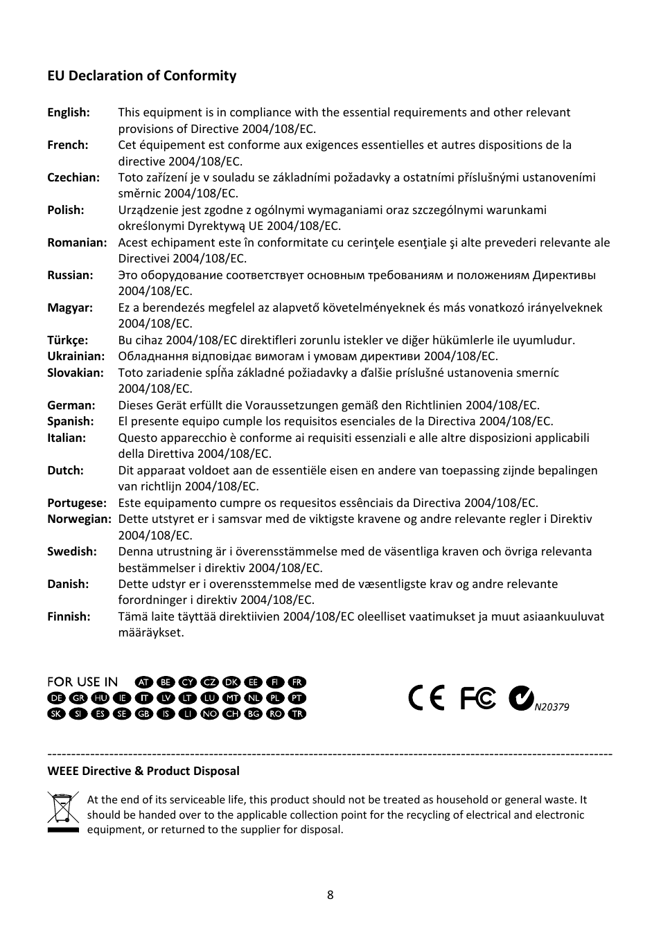Edimax Technology IR-123E User Manual | Page 9 / 15