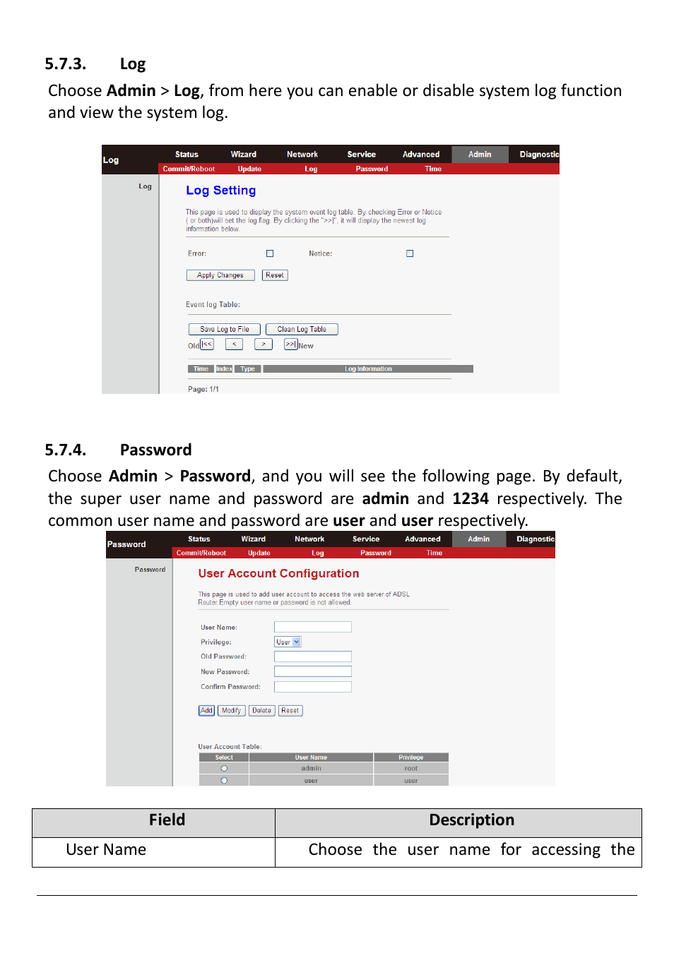 Password | Edimax Technology AR-7211B V2 User Manual | Page 82 / 89