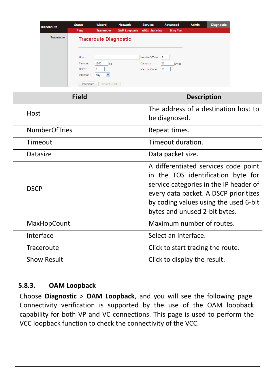 Oam loopback | Edimax Technology AR-7211B V2 User Manual | Page 85 / 89