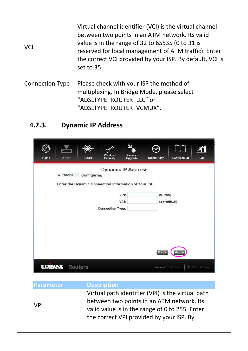 Dynamic ip address | Edimax Technology AR-7286WnB User Manual | Page 33 / 92