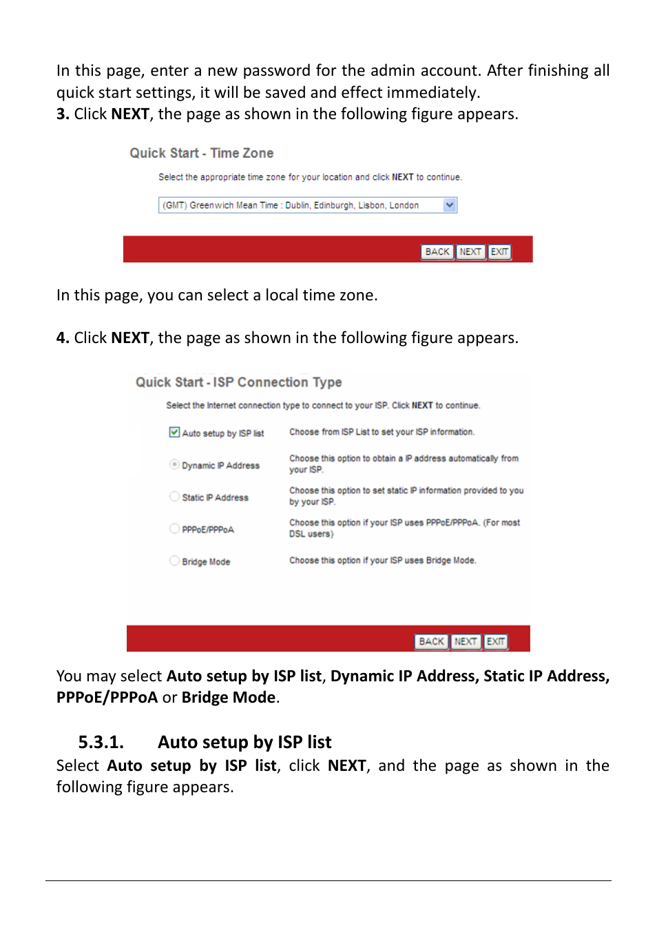Auto setup by isp list | Edimax Technology AR-7286WnB User Manual | Page 42 / 92