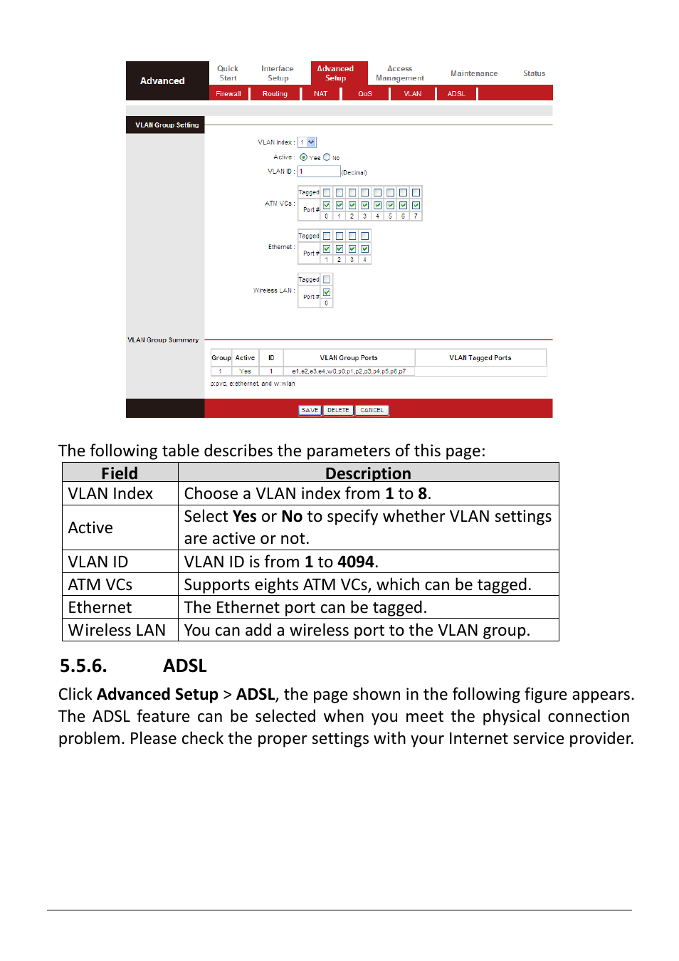 Adsl | Edimax Technology AR-7286WnB User Manual | Page 76 / 92