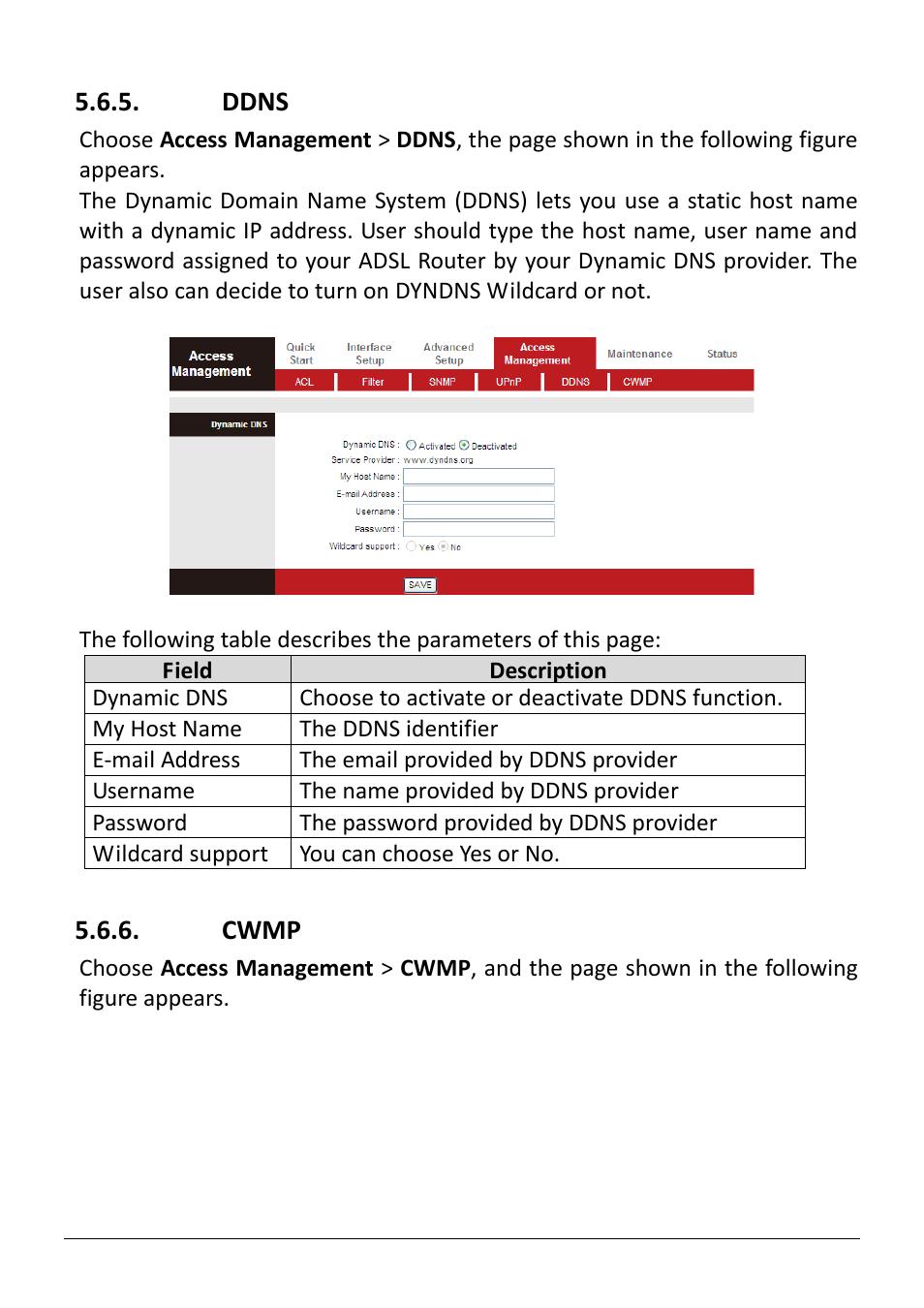 Ddns, Cwmp | Edimax Technology AR-7286WnB User Manual | Page 83 / 92