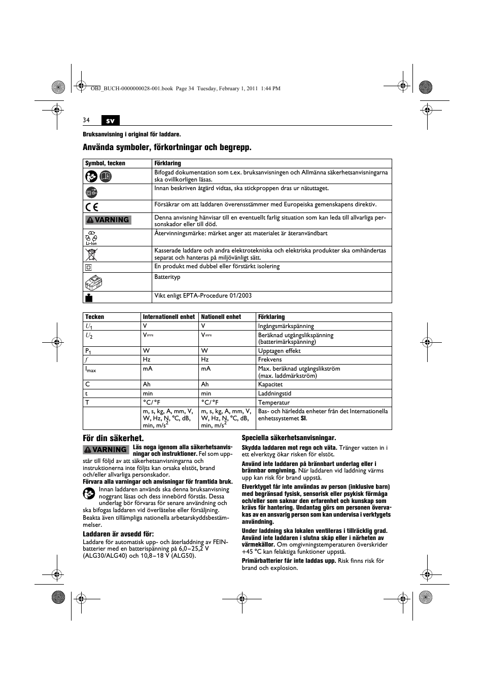 Fein ASCD 18 W4C аккумулятор User Manual | Page 34 / 105