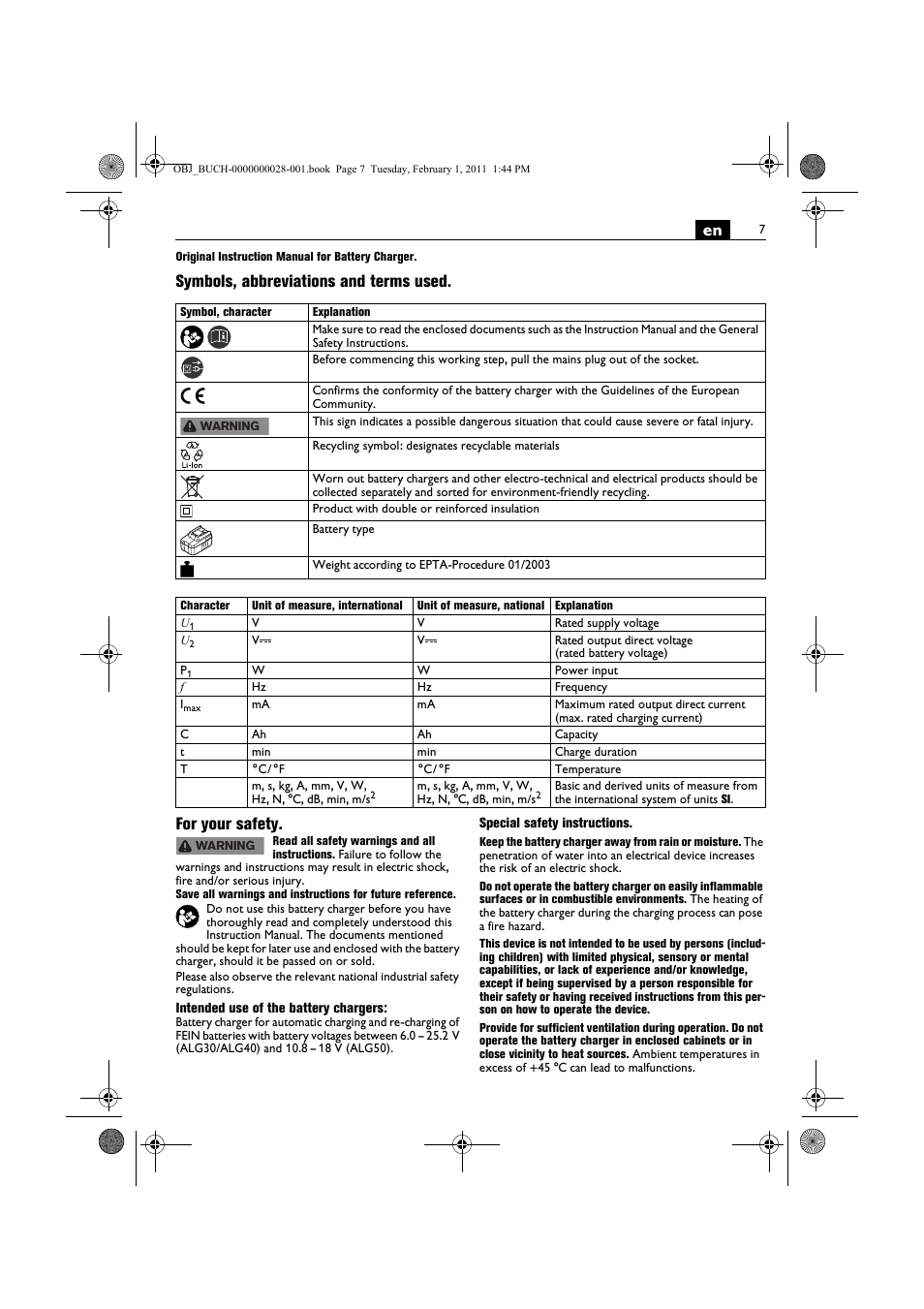 Fein ASCD 18 W4C аккумулятор User Manual | Page 7 / 105