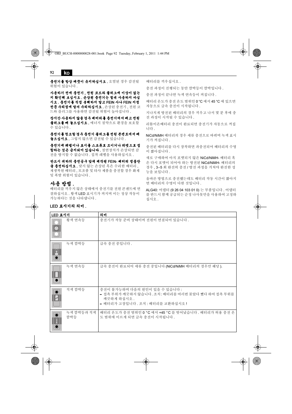 사용 방법 | Fein ASCD 18 W4C аккумулятор User Manual | Page 92 / 105