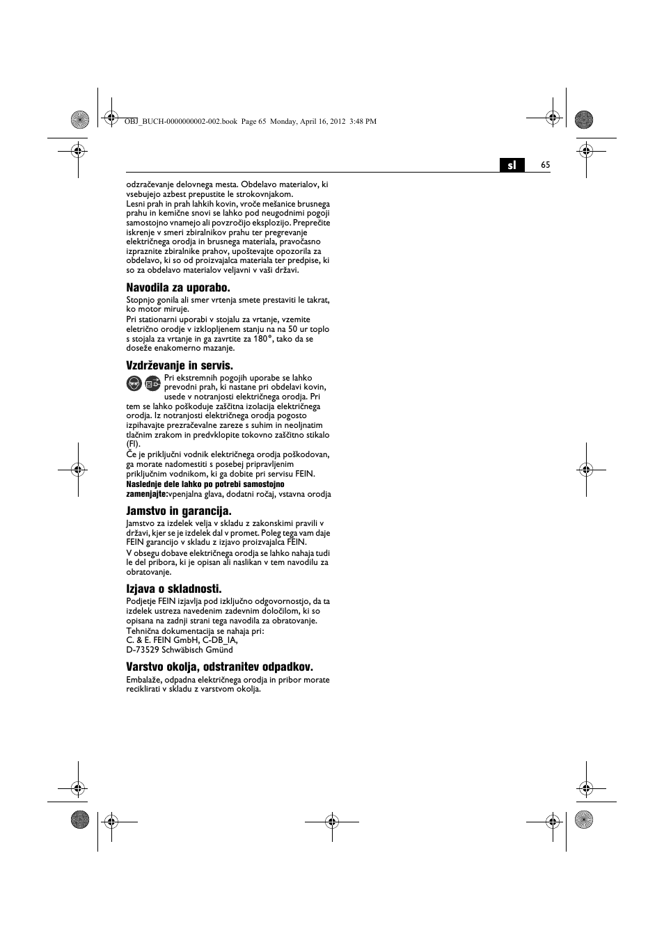 Fein BOP 13-2 User Manual | Page 65 / 110