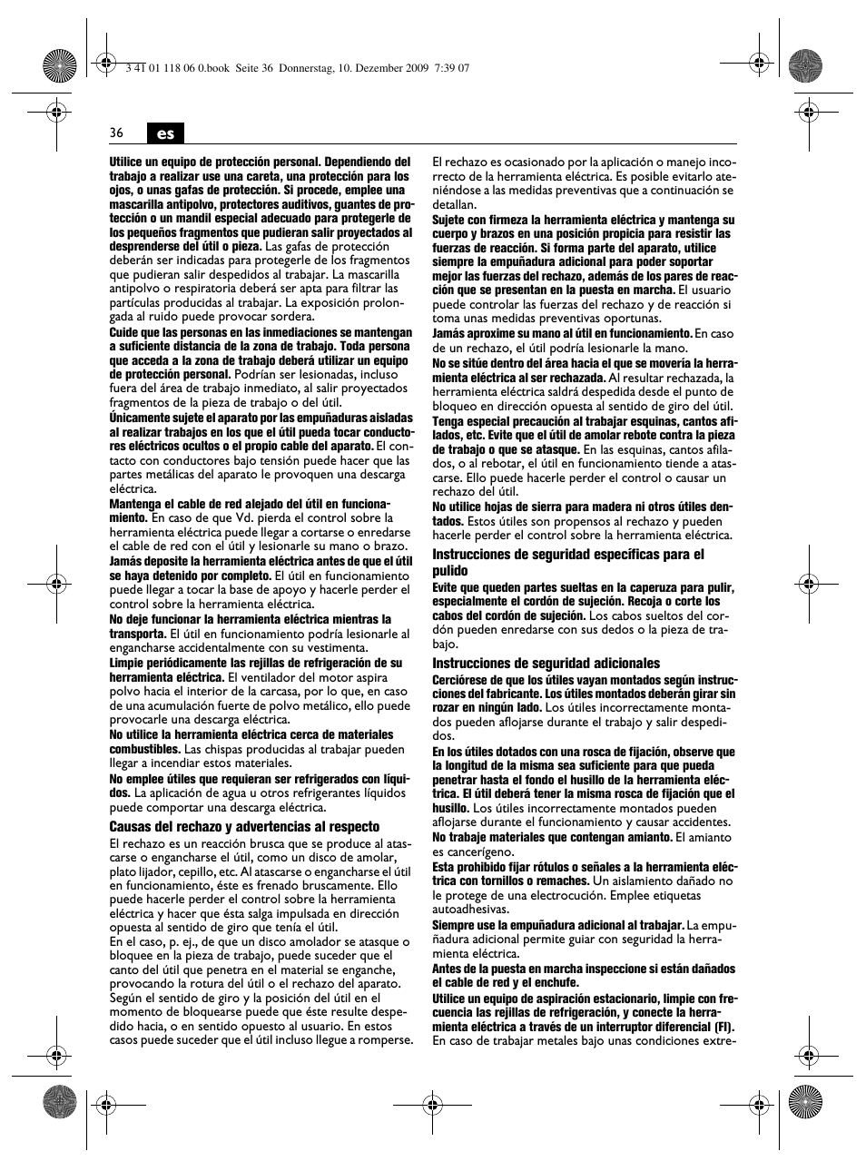 Fein WPO 14-15XE User Manual | Page 36 / 92