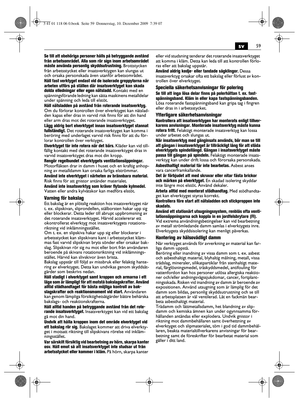 Fein WPO 14-15XE User Manual | Page 59 / 92