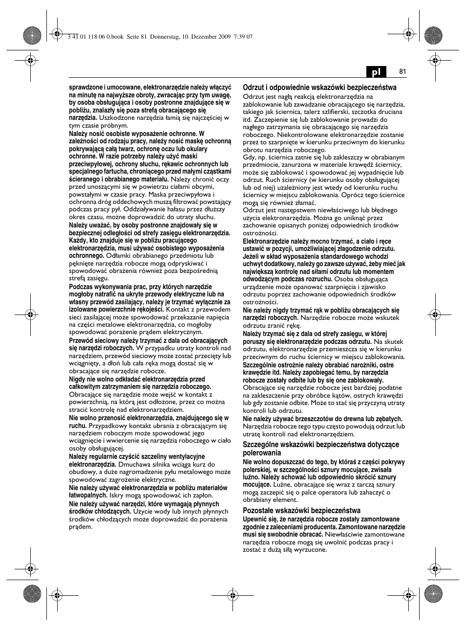 Fein WPO 14-15XE User Manual | Page 81 / 92