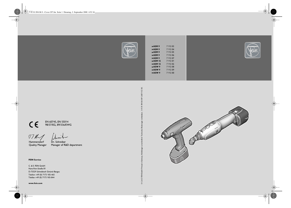 Fein ASM9-2 User Manual | 65 pages