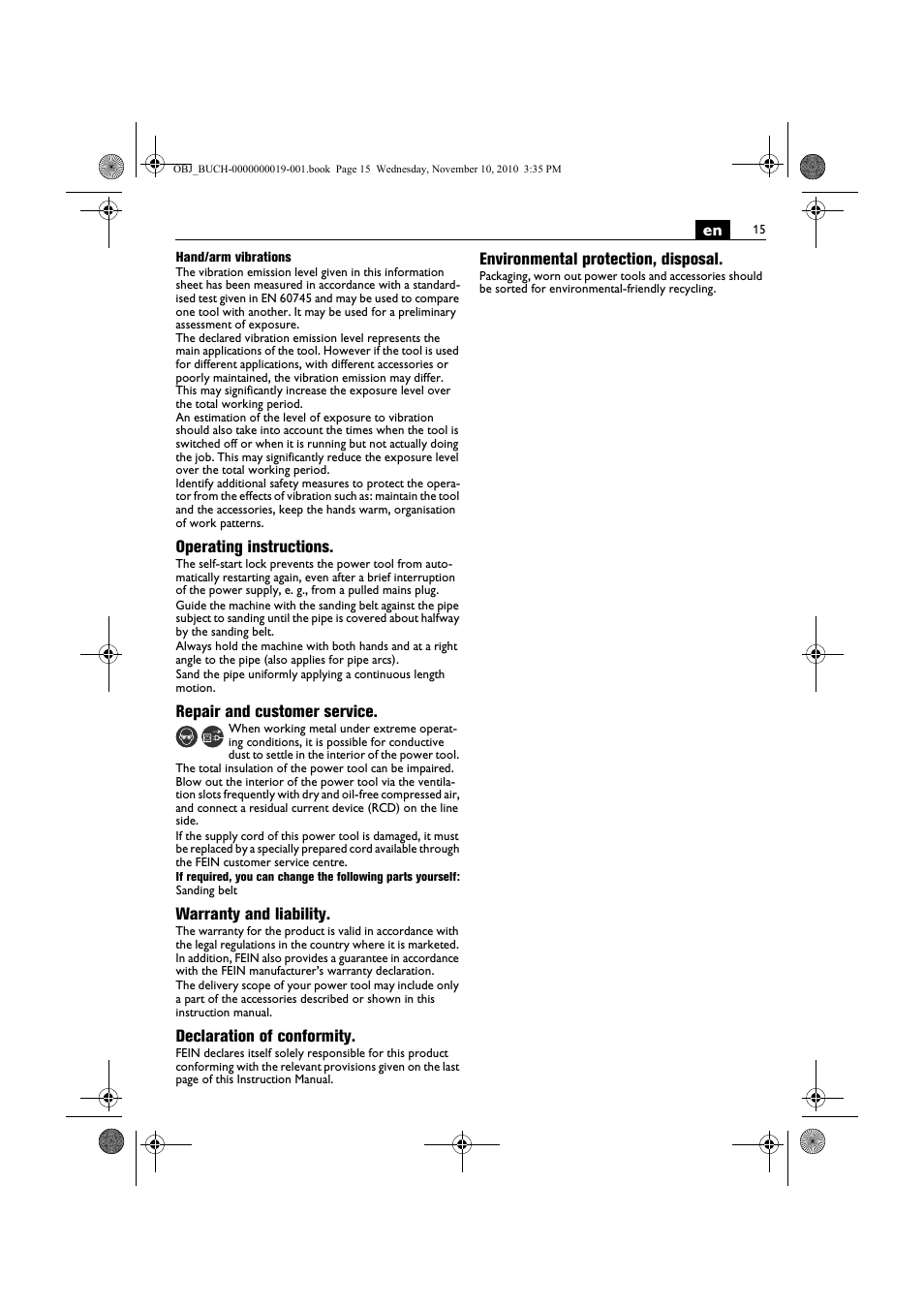 Fein RS 10-70E User Manual | Page 15 / 113