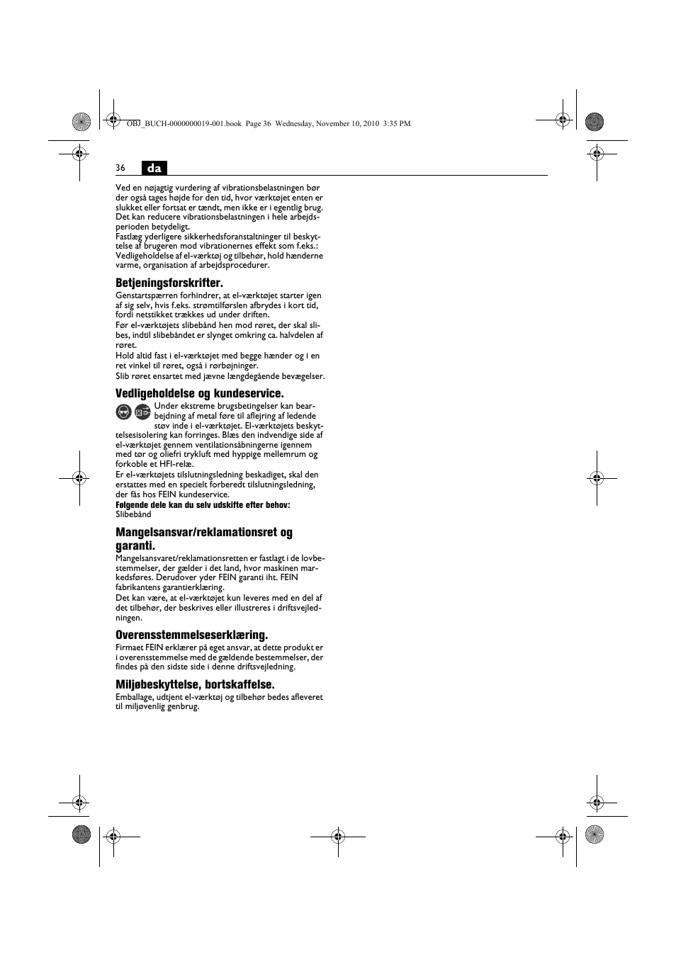 Fein RS 10-70E User Manual | Page 36 / 113