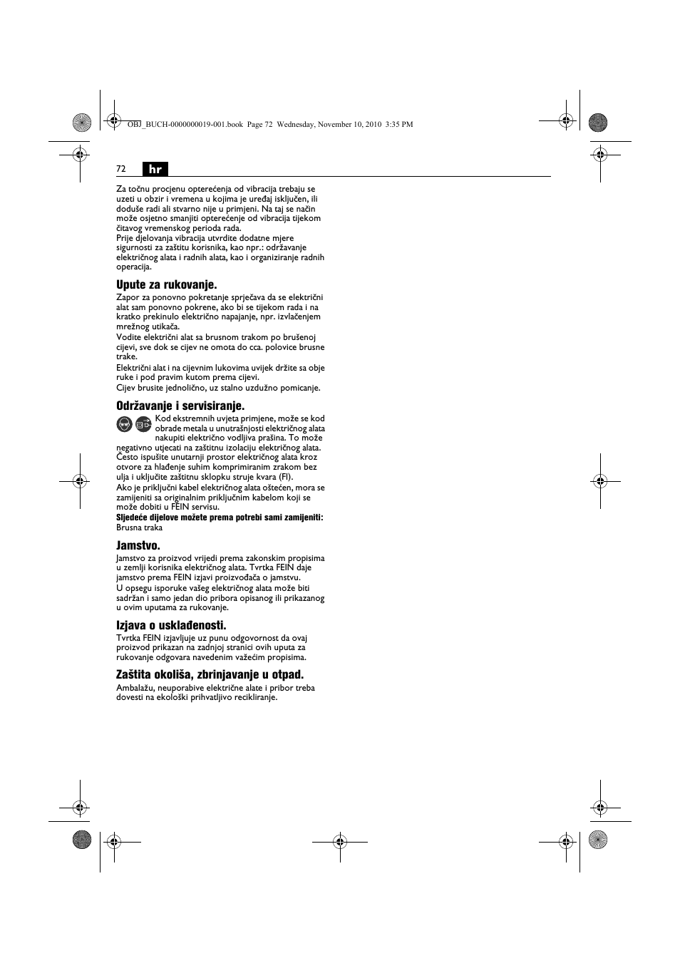Fein RS 10-70E User Manual | Page 72 / 113