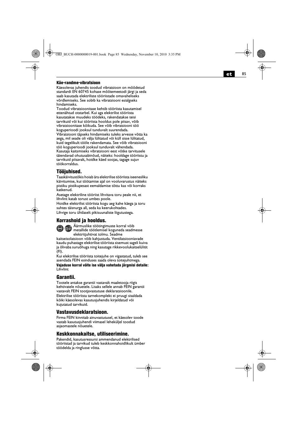 Fein RS 10-70E User Manual | Page 85 / 113