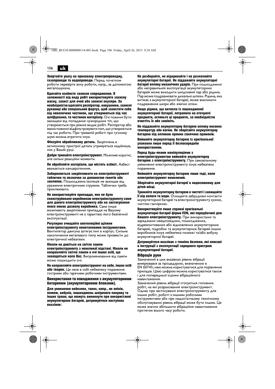 Fein ASCM_18QXC User Manual | Page 106 / 154
