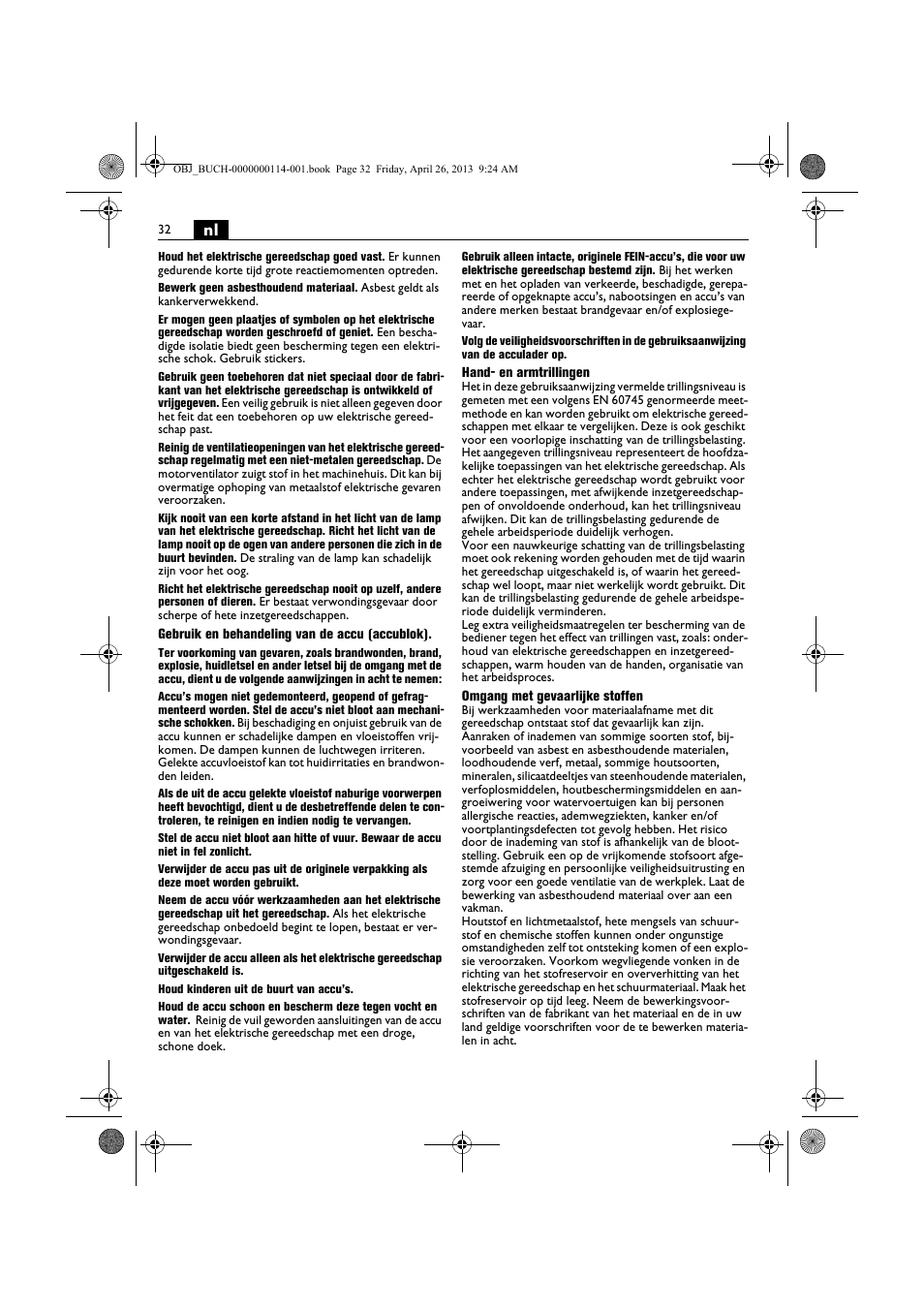Fein ASCM_18QXC User Manual | Page 32 / 154