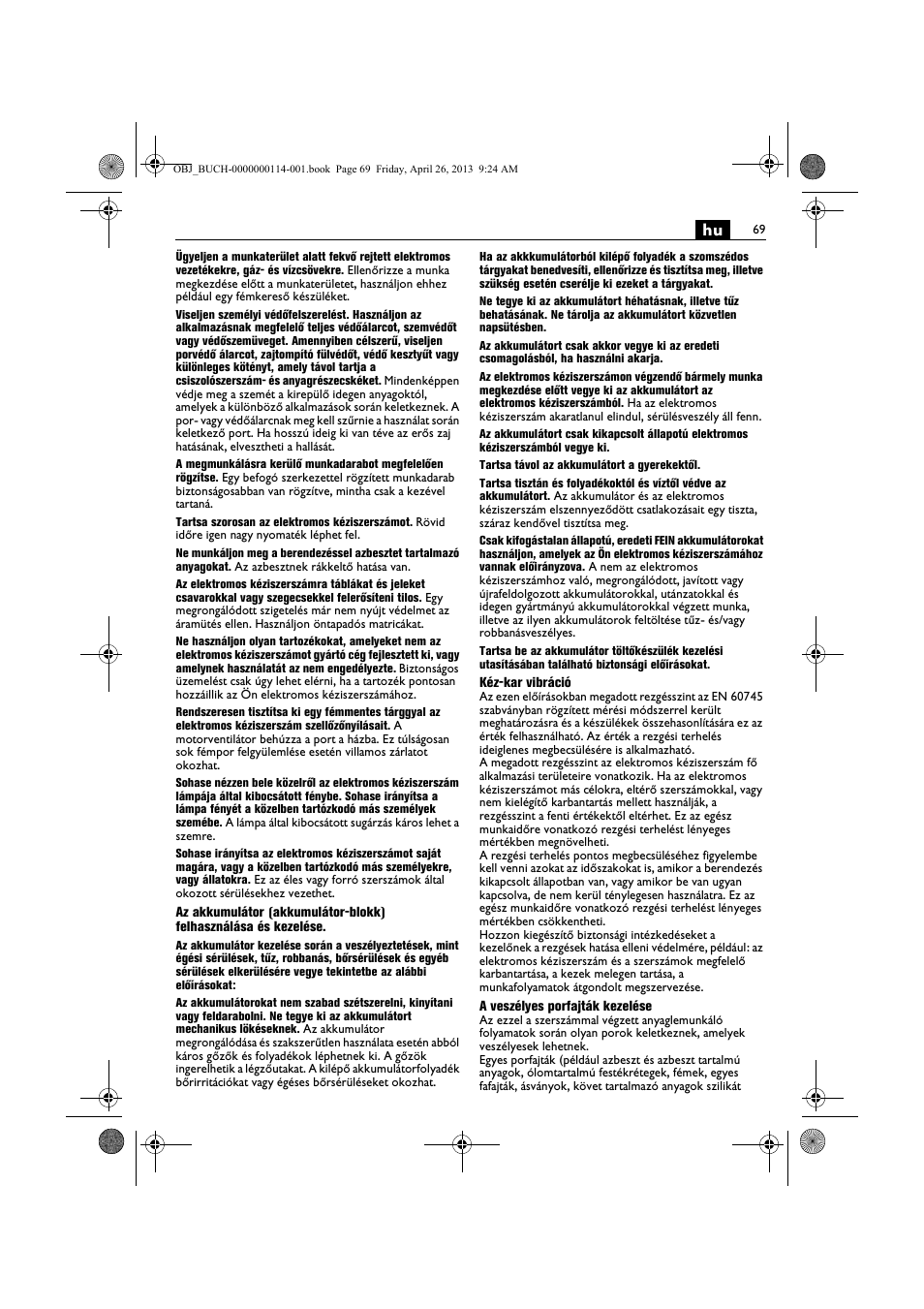 Fein ASCM_18QXC User Manual | Page 69 / 154