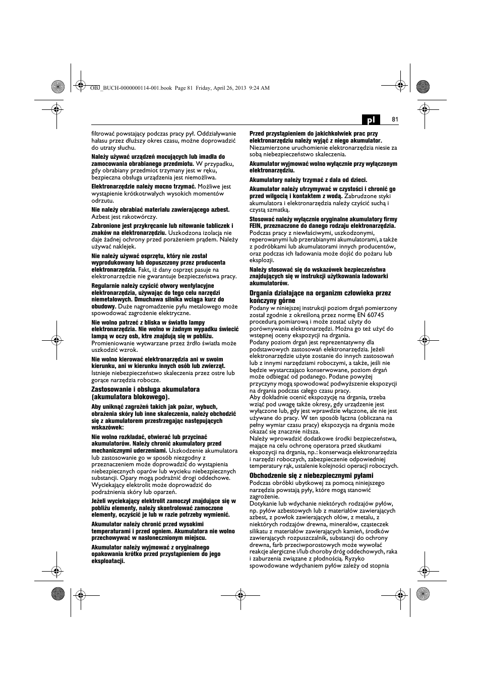 Fein ASCM_18QXC User Manual | Page 81 / 154