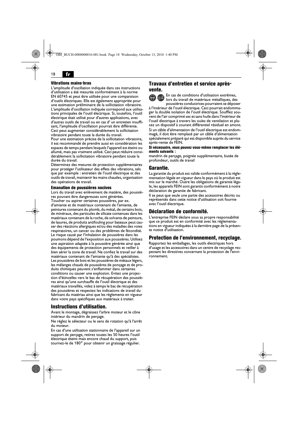 Fein DSeu 638 User Manual | Page 18 / 112