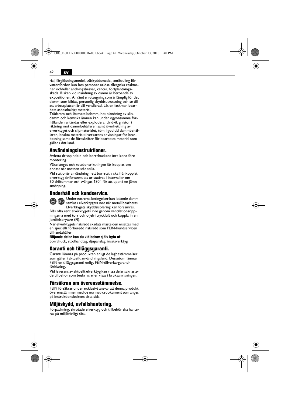 Fein DSeu 638 User Manual | Page 42 / 112