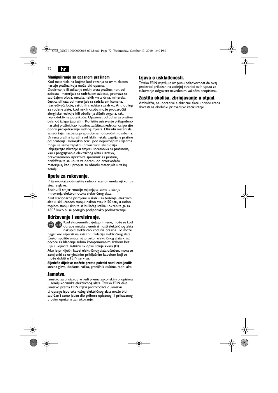 Fein DSeu 638 User Manual | Page 72 / 112