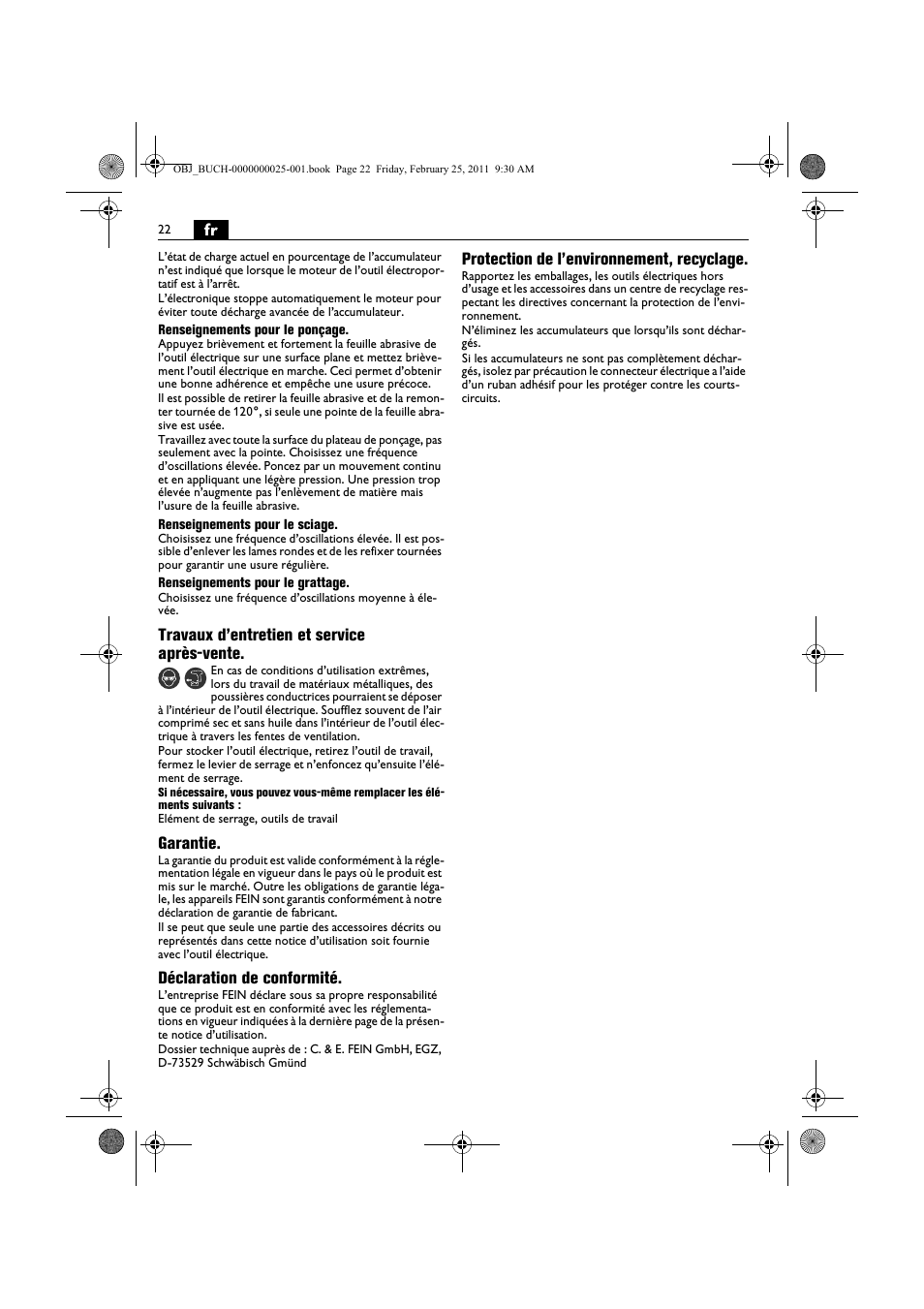 Fein MultiMaster с аккумулятором User Manual | Page 22 / 149