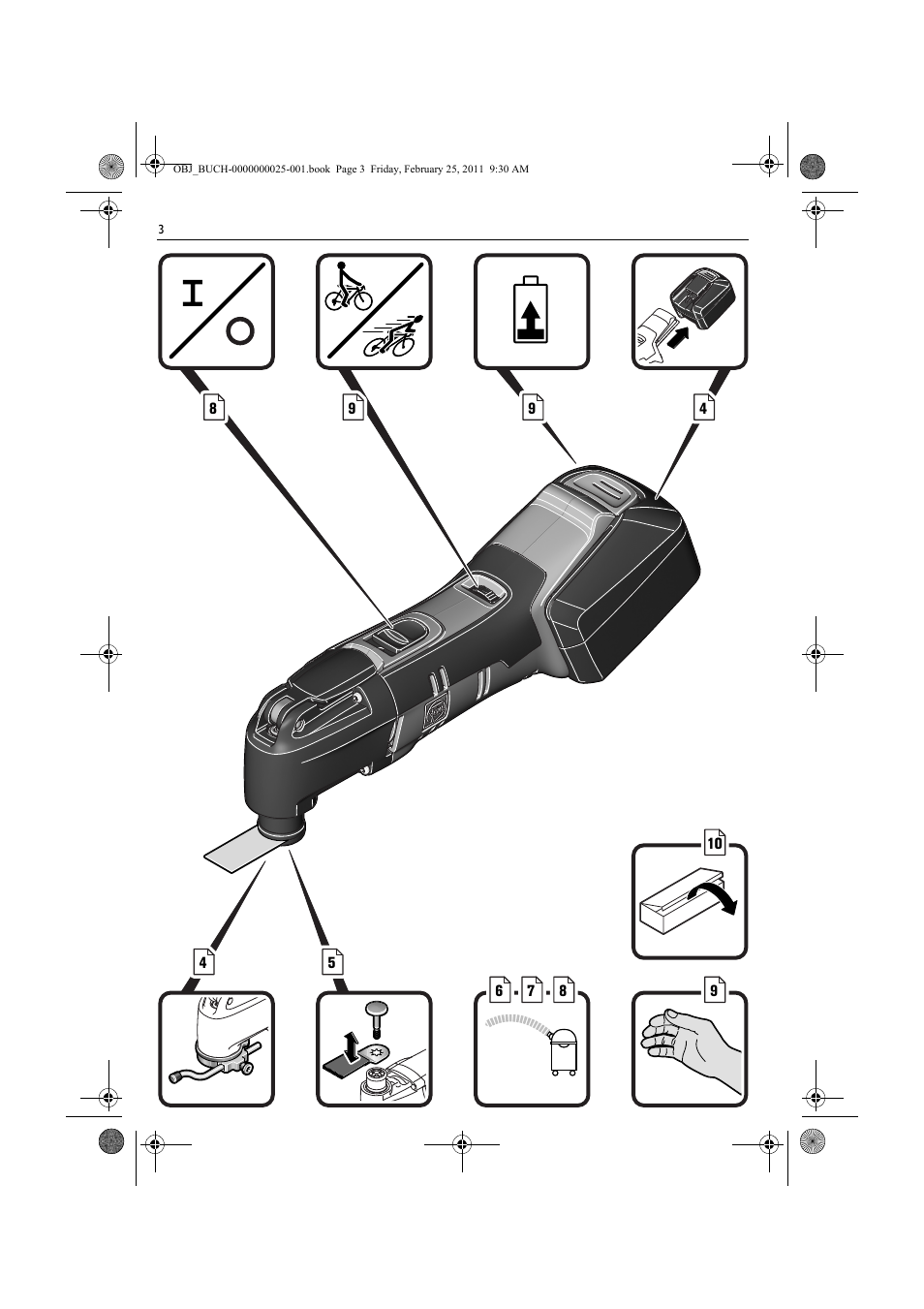 Fein MultiMaster с аккумулятором User Manual | Page 3 / 149