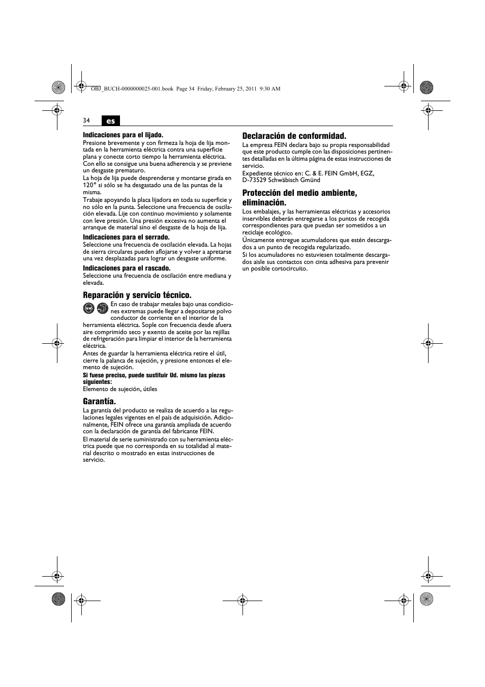 Fein MultiMaster с аккумулятором User Manual | Page 34 / 149