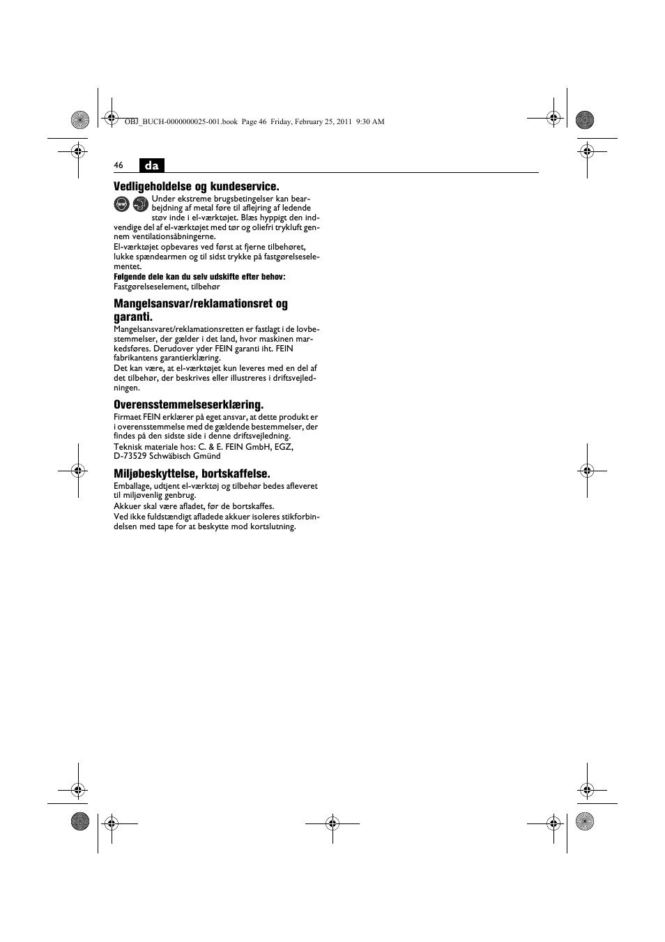 Fein MultiMaster с аккумулятором User Manual | Page 46 / 149