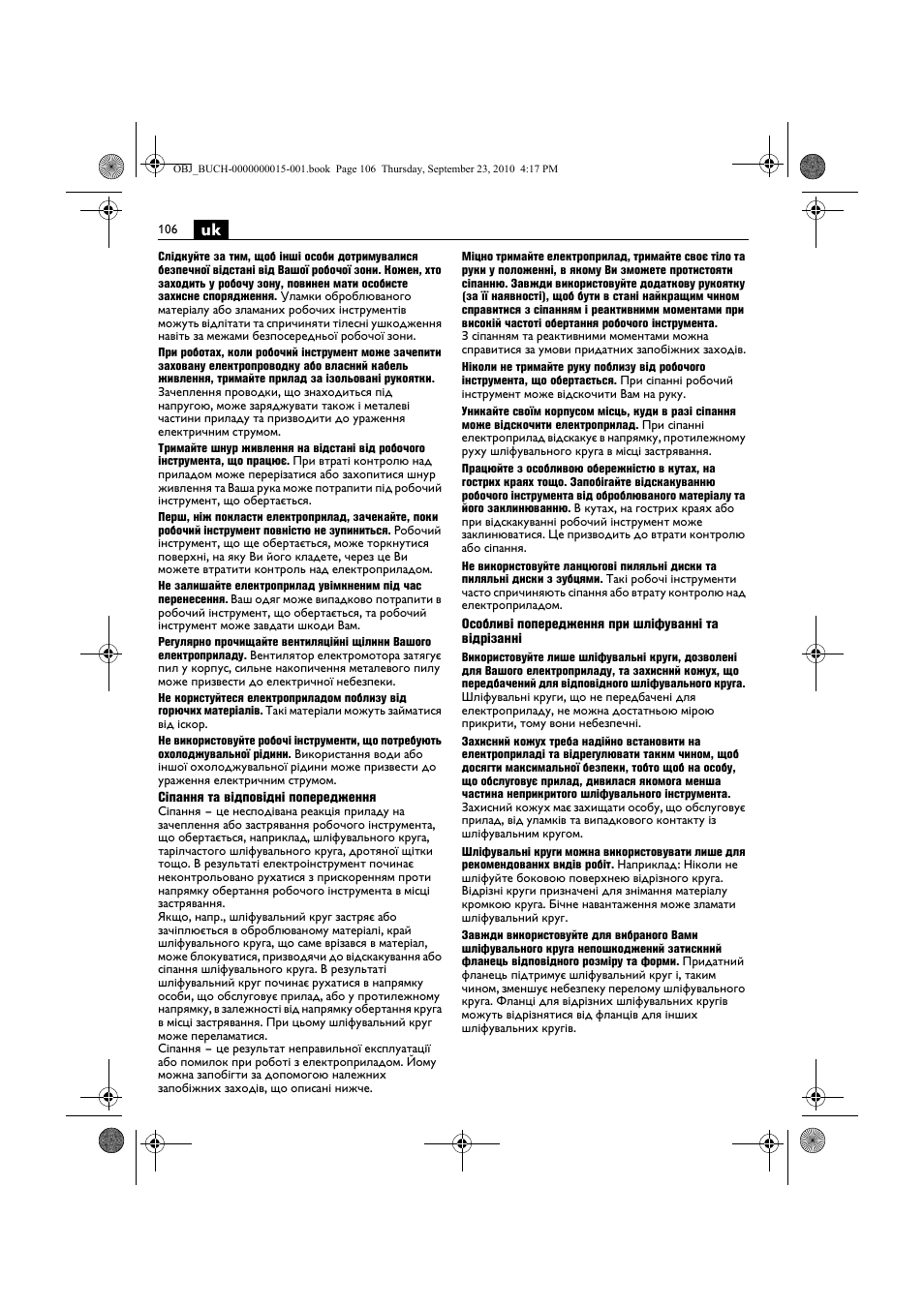 Fein MSfv_649_1 User Manual | Page 106 / 152