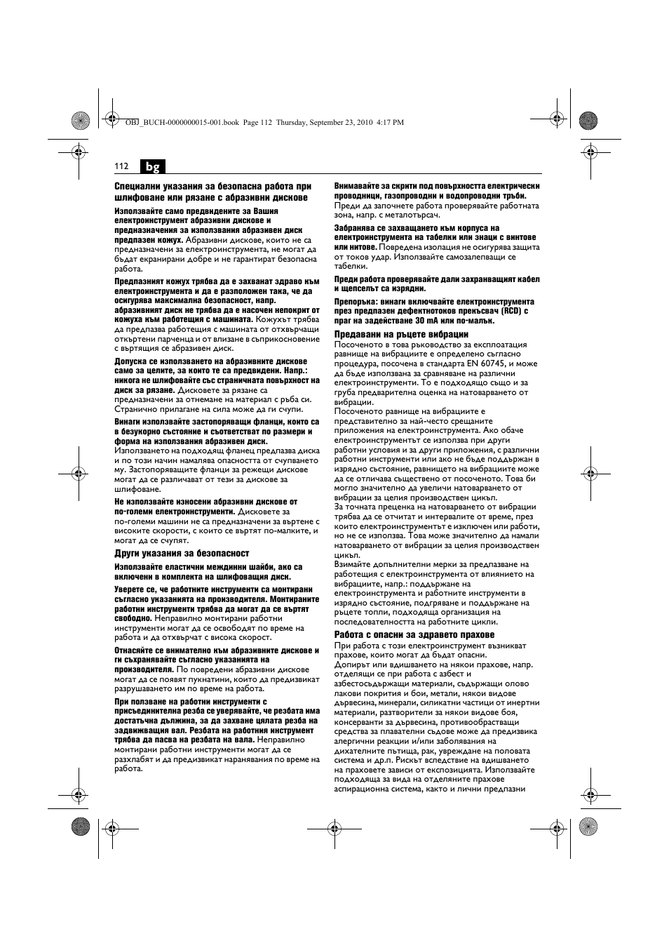 Fein MSfv_649_1 User Manual | Page 112 / 152