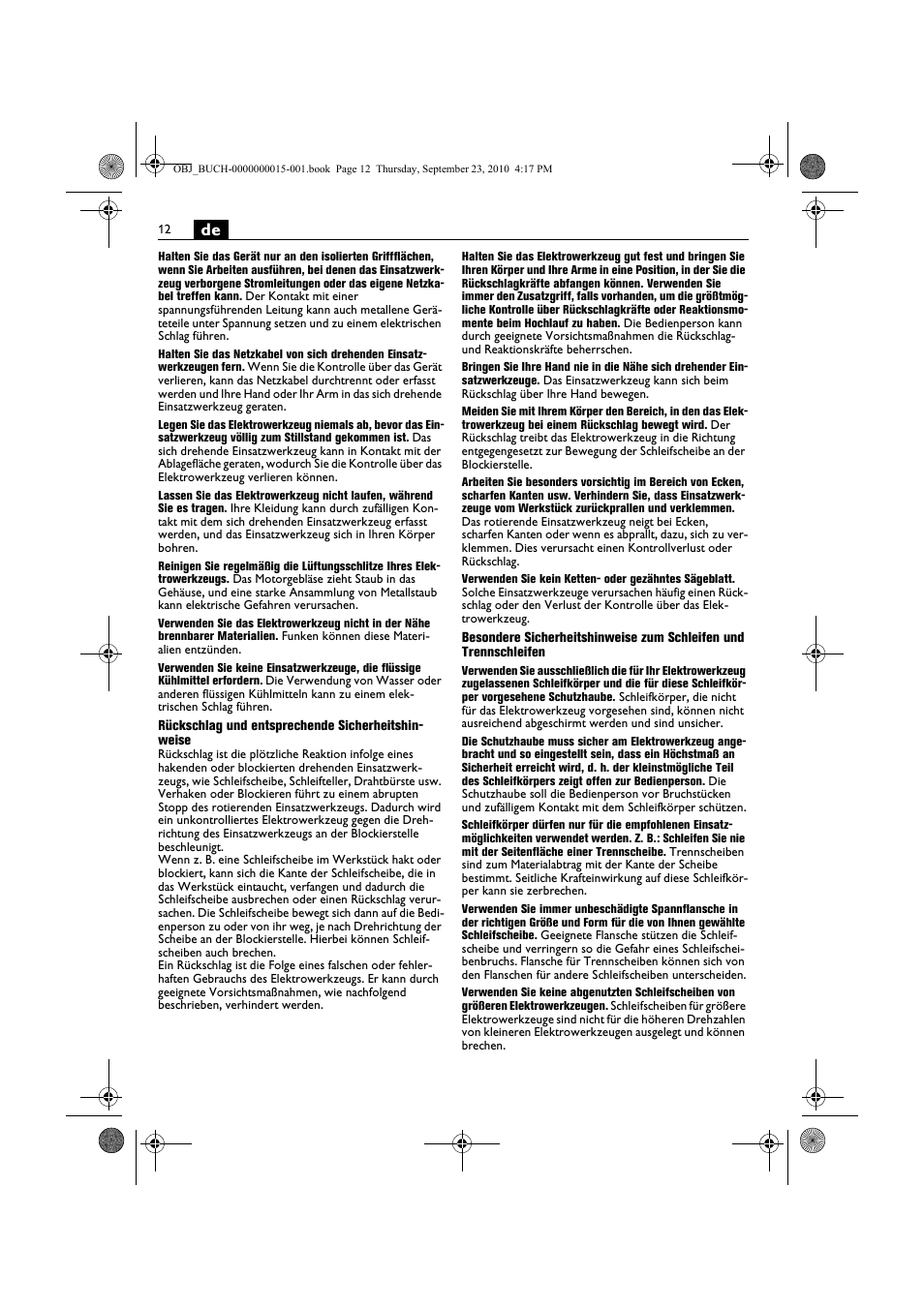 Fein MSfv_649_1 User Manual | Page 12 / 152