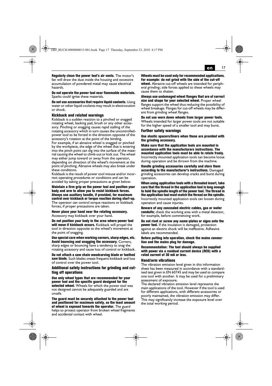 Fein MSfv_649_1 User Manual | Page 17 / 152