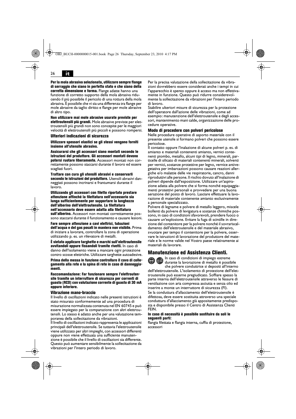 Manutenzione ed assistenza clienti | Fein MSfv_649_1 User Manual | Page 26 / 152