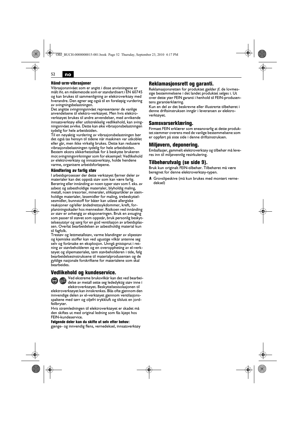 Fein MSfv_649_1 User Manual | Page 52 / 152