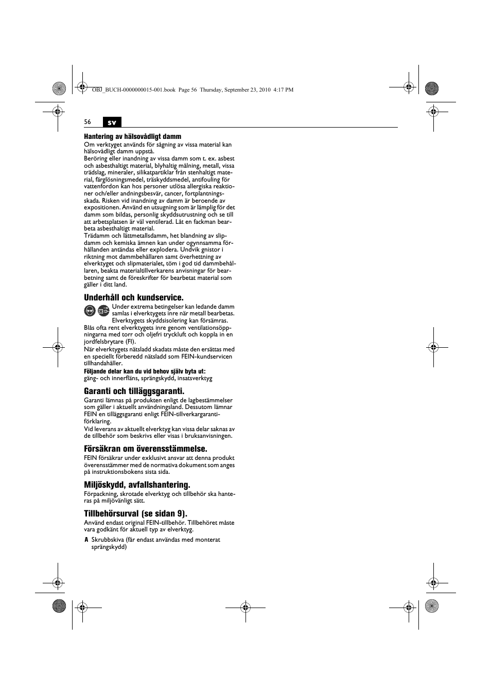 Fein MSfv_649_1 User Manual | Page 56 / 152
