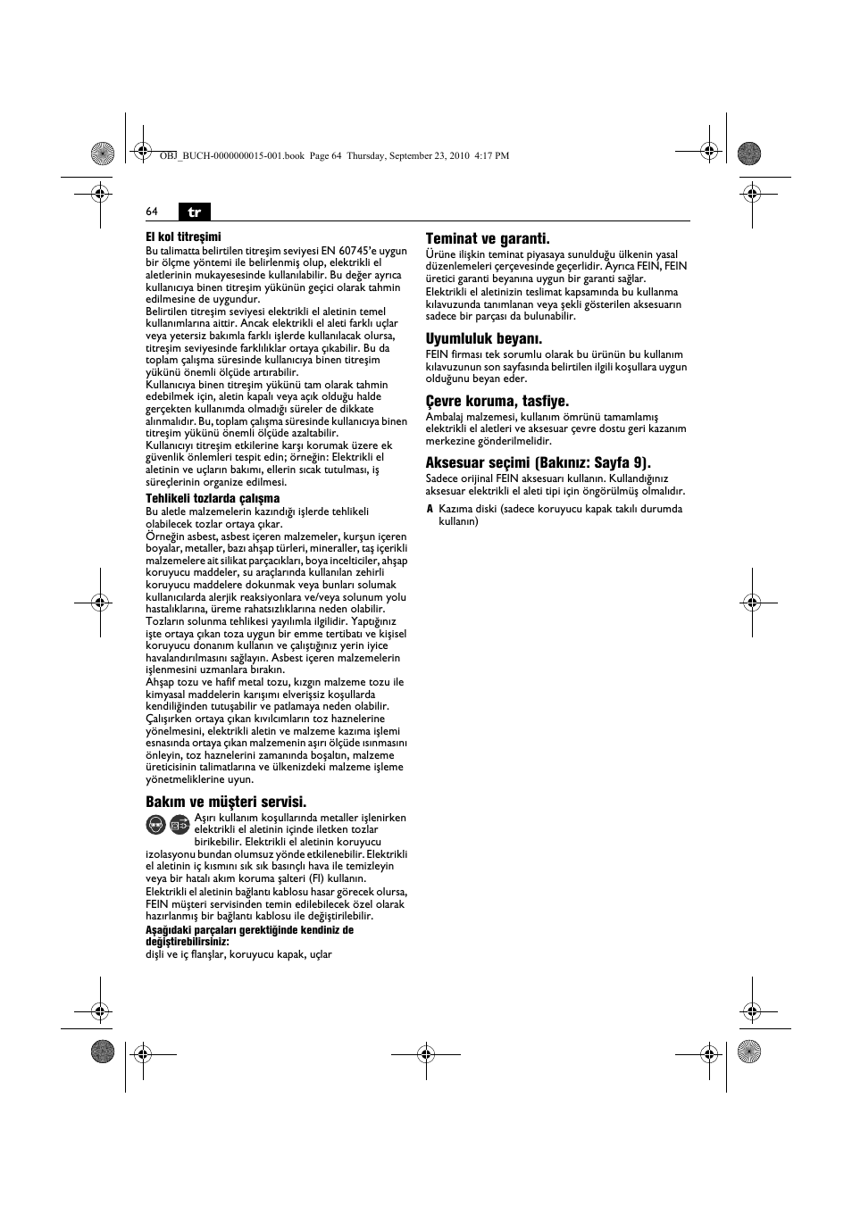 Fein MSfv_649_1 User Manual | Page 64 / 152