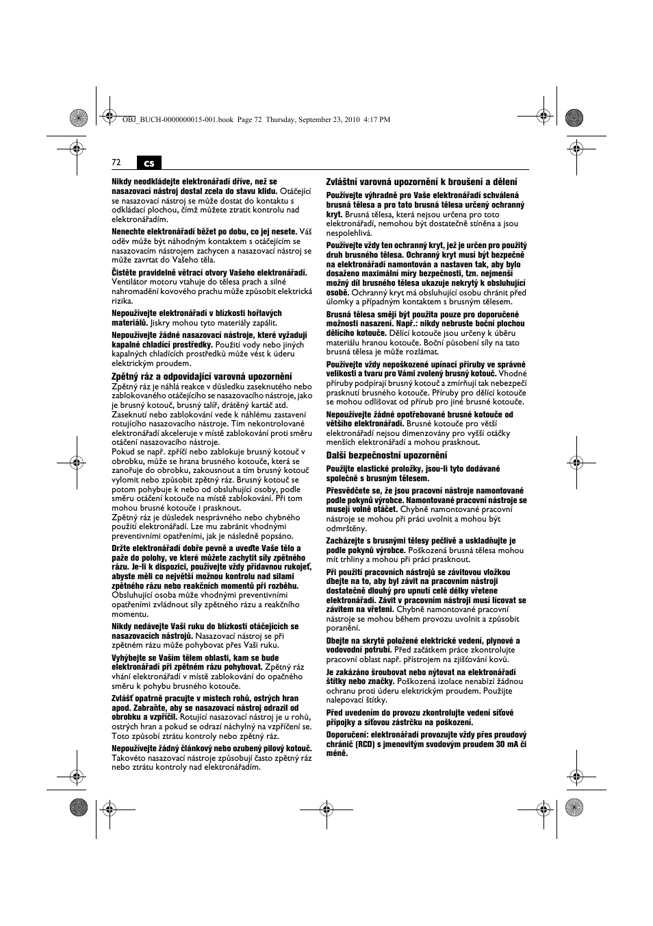 Fein MSfv_649_1 User Manual | Page 72 / 152