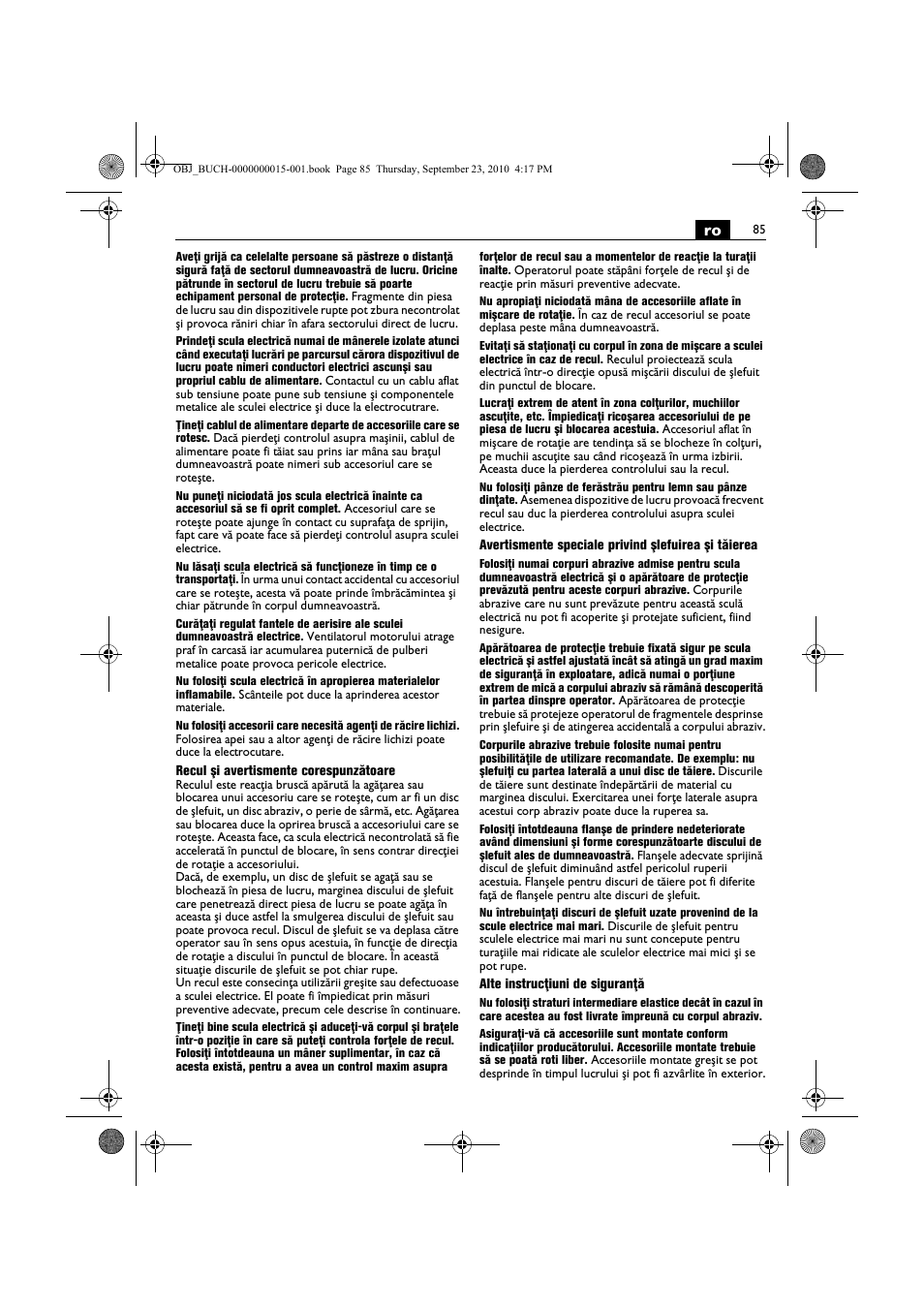 Fein MSfv_649_1 User Manual | Page 85 / 152