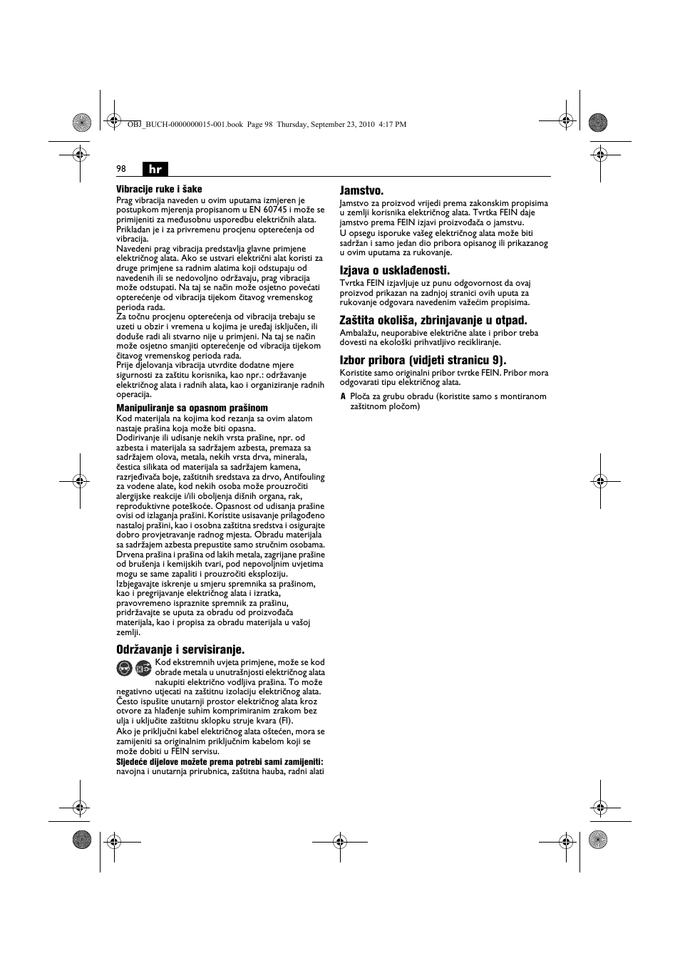 Fein MSfv_649_1 User Manual | Page 98 / 152