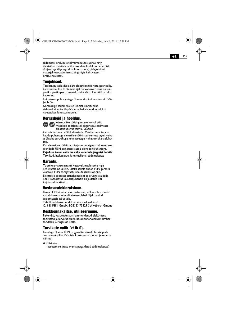 Fein KS 10-38E User Manual | Page 117 / 155