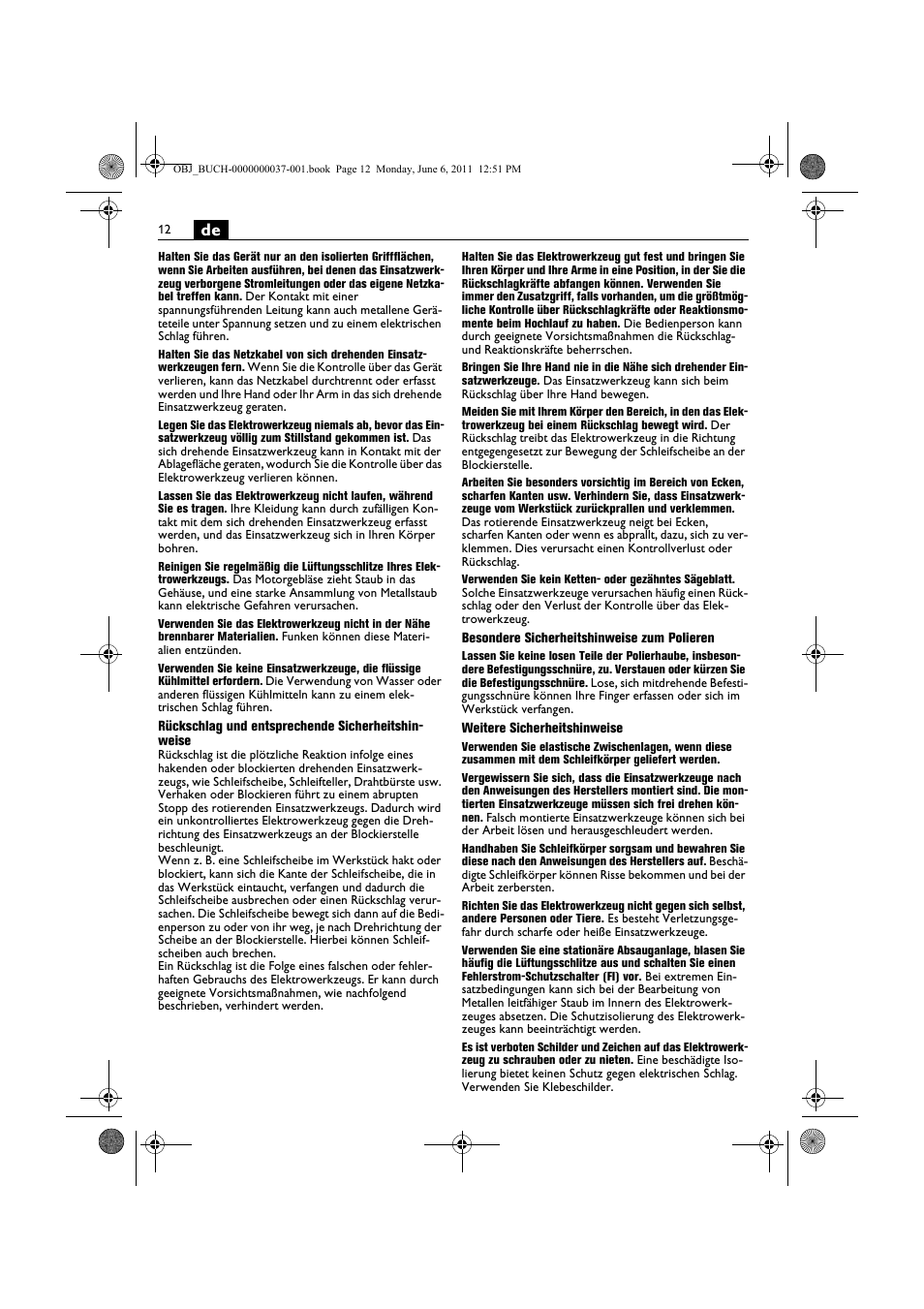 Fein KS 10-38E User Manual | Page 12 / 155