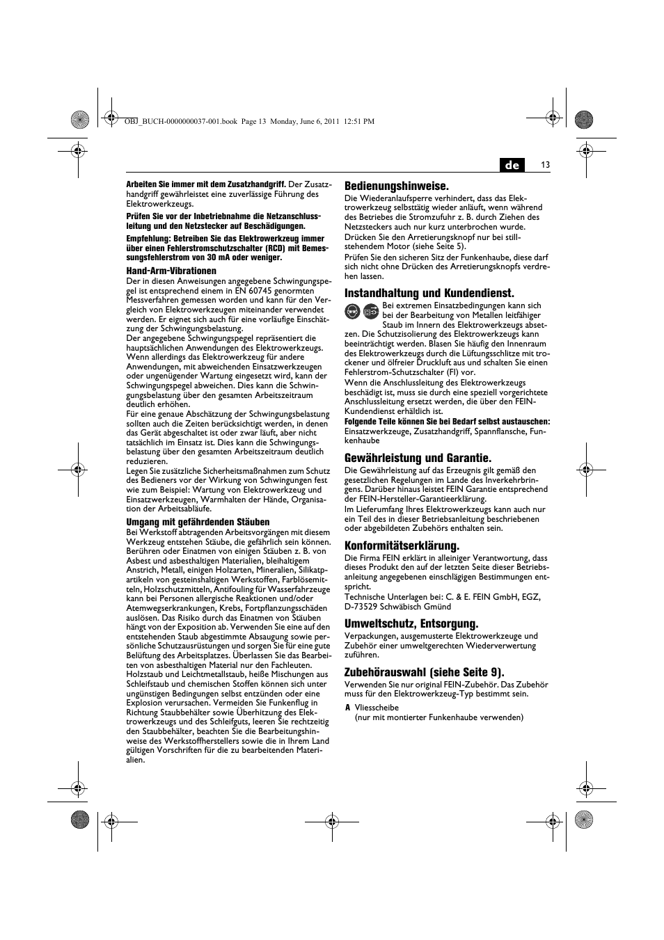 Fein KS 10-38E User Manual | Page 13 / 155