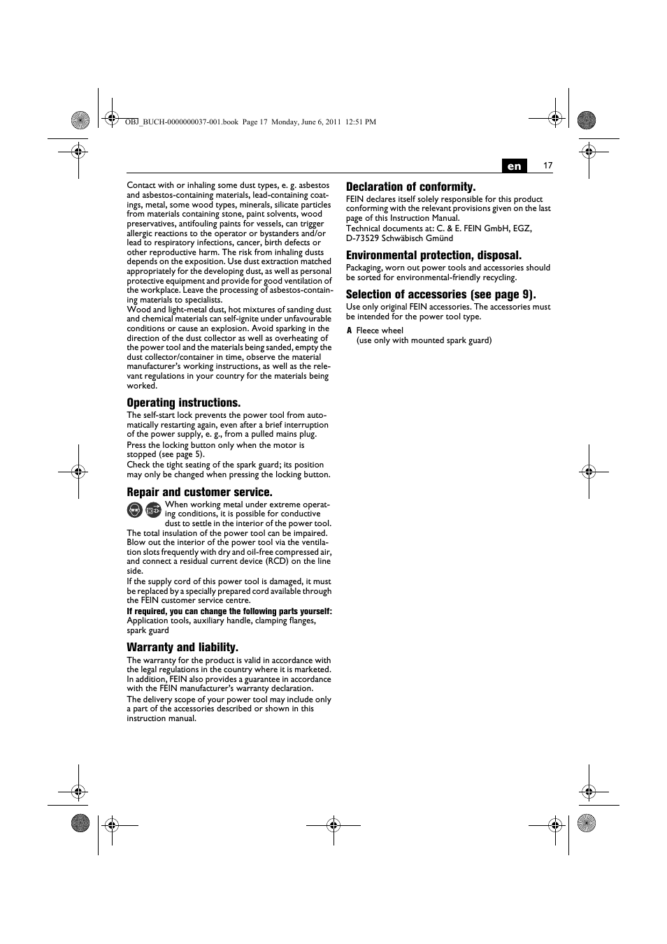 Fein KS 10-38E User Manual | Page 17 / 155