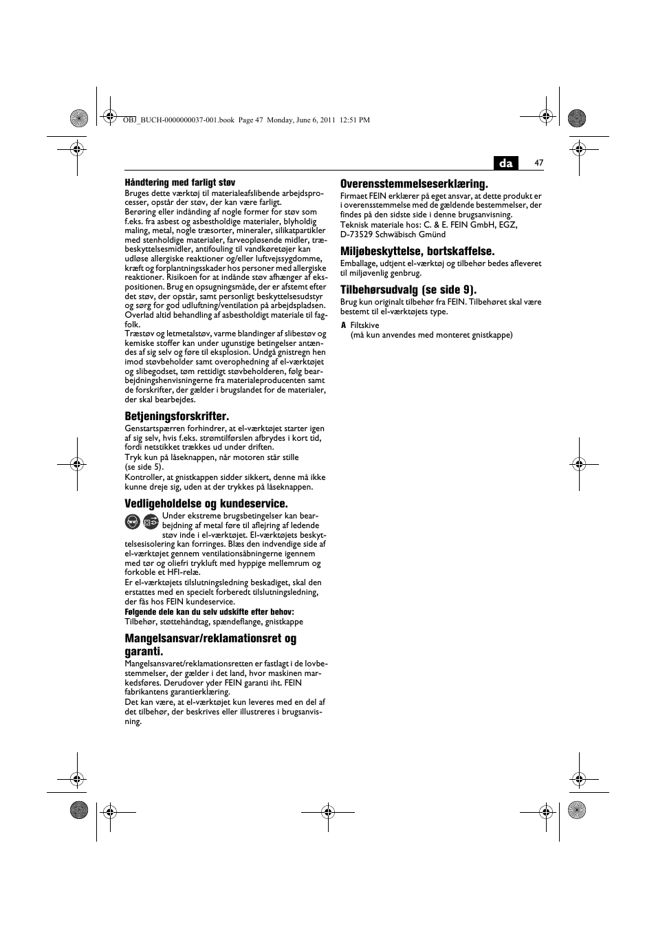 Fein KS 10-38E User Manual | Page 47 / 155