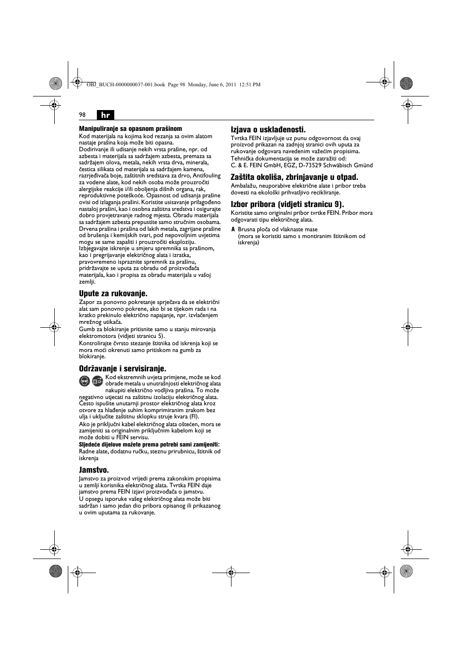 Fein KS 10-38E User Manual | Page 98 / 155