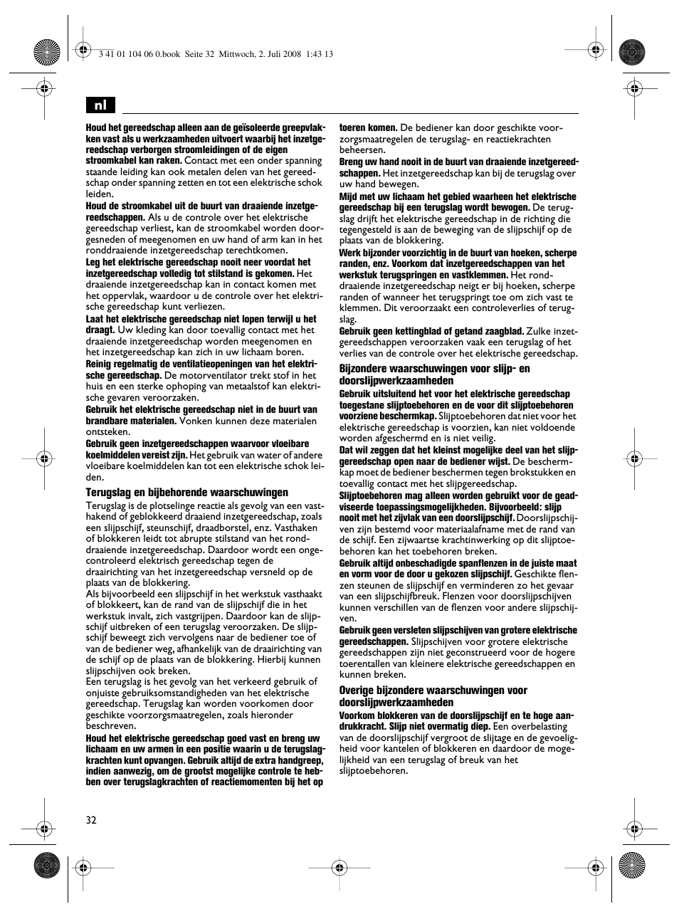 Fein WSB-14-125T User Manual | Page 32 / 99